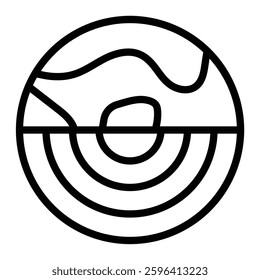Geology Vector Line Icon Design