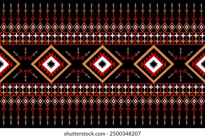 Geomaetric étnico oriental sin fisuras patrón diseño tradicional para el fondo, alfombra, Fondo de pantalla, ropa, envoltura, batik, tela, Vector.