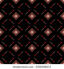 Geomaetric étnico oriental sin fisuras patrón diseño tradicional para el fondo, alfombra, Fondo de pantalla, ropa, envoltura, batik, tela, Vector.