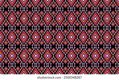 Geomaetric ethnic oriental seamless pattern traditional design for background, carpet, wallpaper, clothing, wrapping, batik, fabric, vector. illustration, embroidery.