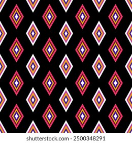 Geomaetric ethnic oriental seamless pattern traditional design for background, carpet, wallpaper, clothing, wrapping, batik, fabric, vector. illustration, embroidery.