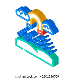 geomagnetic storm isometric icon vector. geomagnetic storm sign. isolated symbol illustration