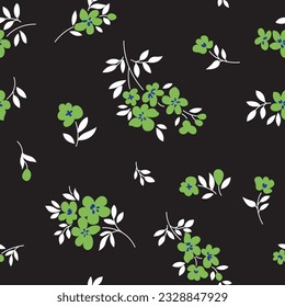 geomatical pattern small flower design with black background