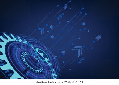 Geomatics gear drives electronic circle technology abstract technology innovation concept
