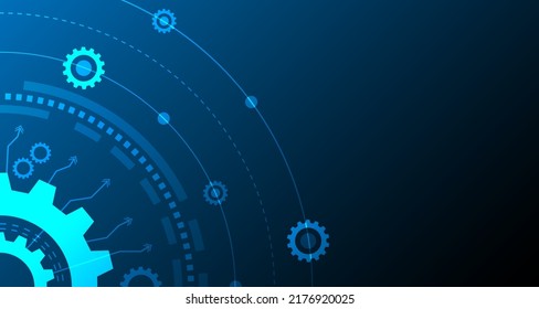 Geomatics Technology Abstract gear model drives the electronic network of the future.digital data background EP.7.hi-tech communication concept innovation vector illustration background 