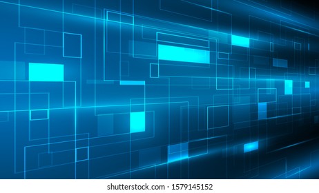 geomatric abstract technology background,blue system technology background,speed connection communication technology