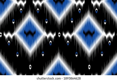 Geomatric ethnic oriental ikat pattern traditional design for background,carpet,wallpaper,clothing,wrapping,batik,fabric,vetor illustration.embroidery style.