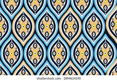 Geomatric ethnic oriental seamless pattern traditional design for background,carpet,wallpaper,clothing,wrapping,batik,fabric,vetor illustration.embroidery style.