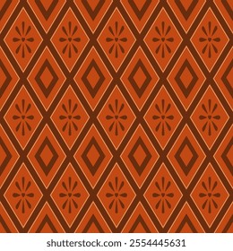 Geomatric ethnic pattern, Seamlesss pattern, Navajo, Native american, Amarican art, Amarican design, African design, Square pattern, Triagle pattern, Orange.