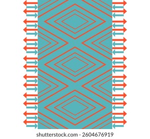 Geomatric ethnic pattern, vector, seamless pattern, navajo, native american, background, style motif.