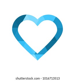 Geomatric hearts love vector design