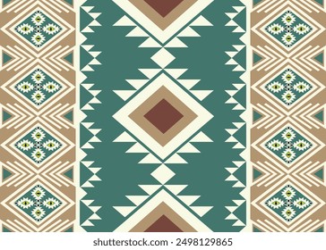 geomatric Oriental ethnic seamless pattern thai native traditional background Design for carpet,wallpaper,clothing,wrapping,batik,fabric,Vector illustration embroidery style.