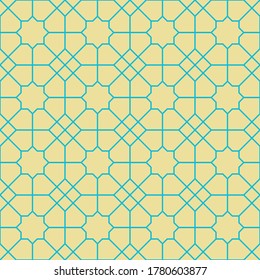 geomatric pattern with lines and squares. seamless islamic, indian motif pattern. pattern for print, decoration, fabric, fashion, web, background, template