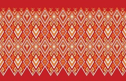 Geomatric Patternt,ethnic Design,zigzag,silk,thai Silk,orange,seamless Pattern,native Woven,background,Print,clothing,capet,wallpaper,vector,orange