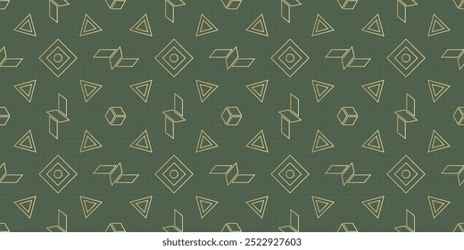 Geomatric seamless pattern creative trendy color groovy abstract shape repeatable vector texture paper print packaging wrapping background wallpaper