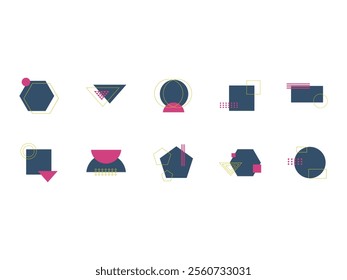 Geomatric Shape Design Element Set