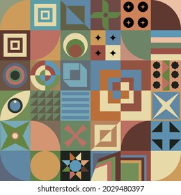 Geomatry Gradient Artwork Poster With Simple Shape and Figure. Abstract Vector Pattern Design in Style for Web Banner, Business presentation, branding package, fabric print, wallpaper