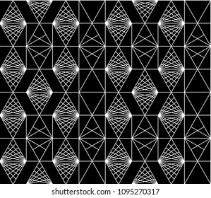 Geomeric ornamental seamless pattern. Vector illustration.