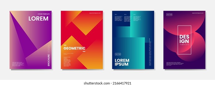 Geomertic Cover Templates Design. Good For Brochure, Magazine, Booklet, Business Presentation, Business Paper, Corporate Document.