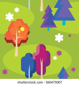 Geomertric forest pattern