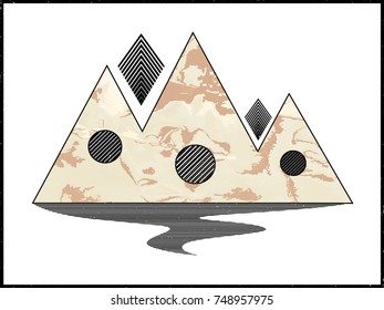 Geomerty design composition.Vector geometric triangle background, abstract mountains.Conceptual marble background.Flat design, with minimal elements.Use for card, poster, brochure,banner,web.