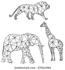 geometeric stylized line animals