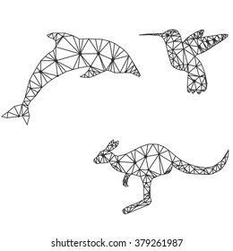 geometeric stylized line animals