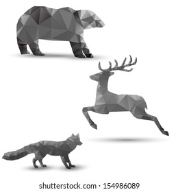 geometerical stylized animals