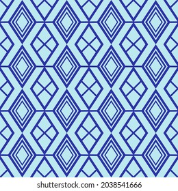 
Geometic blue color seamless pattern