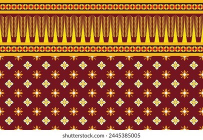 Geometic ethnic olientel thai pattern traditonal design for blackground carpet, wallpaper, clothing, wrapping,vector illustration	