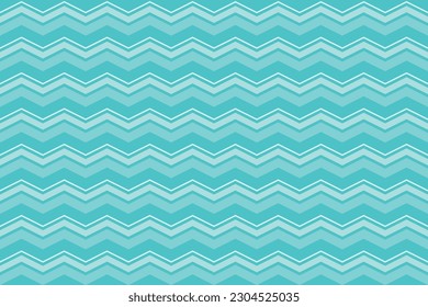 Geometic of pattern vector. Design of ethnic style with chevron light blue on cyan background. Design print for illustration, texture, textile, wallpaper, background. Set 8