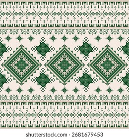 Geometic seamless , traditional, thai style pattern, fabric pattern for textiles, rugs, wallpaper, clothing, sarong, batik, wrapping, print, background, cover, illustration, vector decorative
