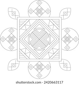 Geometiric Mandala Pattern Vector Background 