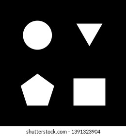 Geometiric shape vector illustration. Black background