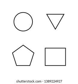 Geometiric shape vector illustration. White background