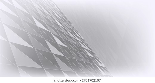  Geometperspective cor cinza Fundo abstrato, vetor fundo ilustrationric feito de triângulos, fundo geométrico abstrato. Ilustração em 3d vetorial