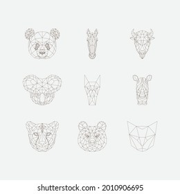 Geometri head animal black white