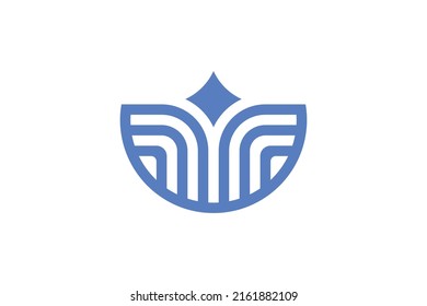 Geometri Modern Monoline Logo Vector