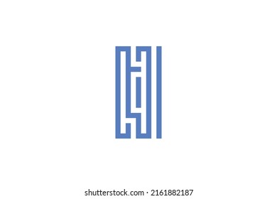 Geometri Modern Monoline Logo Vector