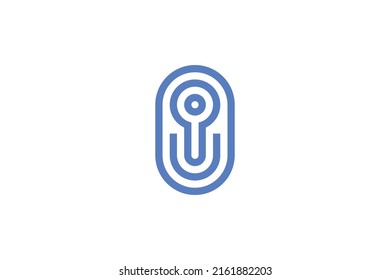 Geometri-Modernes Monoline-Logo, Vektor