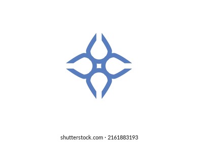 Geometri-Modernes Monoline-Logo, Vektor