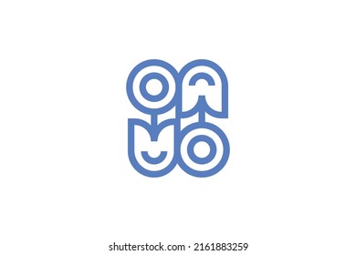 Geometri Modern Monoline Logo Vector