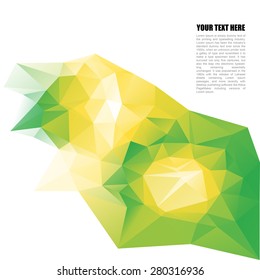 Geometric 3D abstract background. Polygon vector.