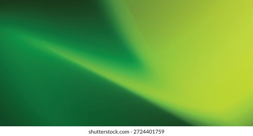 Ondas de malla verde abstracta geométrica 3D sobre fondo oscuro Ilustración vectorial.