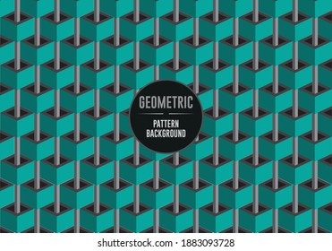 geometric 3D background and pattern for wall painting