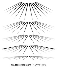 Geometric 3d line elements in different level of perspective