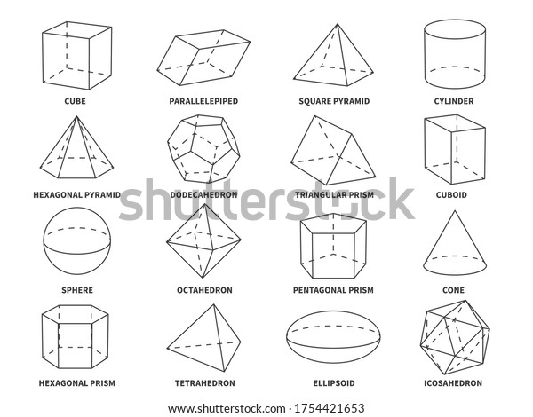 Geometric 3d Line Shapes Geometry Linear Stock Vector (Royalty Free ...