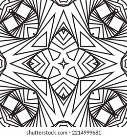 Geometrisches 3D-Monochrom Abstraktes Muster für Gewebe und Textilien, Abstrakte dynamische, zerbrochene Textur. 3D-Muster. Die Illusion des Bewegungsmusters.