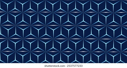 geometric 3d pattern in illustrator with basic shapes with glowing effect