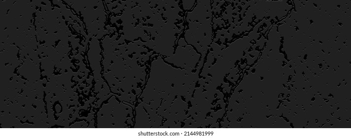 Geometric 3d Pattern On A Black Background, Vintage Embossed Background, Marble Grunge Texture With Cracks. Topical Design Solution For Brochure, Catalogue, Book, Poster, Flyer, Invitation.